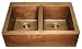Copper Flat Front Farm Apron Kitchen Sink - Double Bowl Hand Hammered Finish Copper Flat Front Farm Apron Kitchen Sink - Double Bowl Hand Hammered Finish