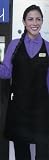 Review   / V-Neck Apron with Divided Pocket - Black