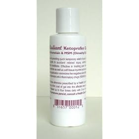 Ketoprofen Pain Relieving Topical Gel Plus - Helps Gout Inflammatory Process. (Odorless/Fragrance Free) Bromelain & MSM 4 oz. Bottle.