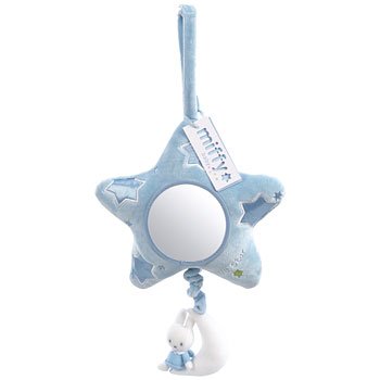 Childrens Toyshop  Third Party New : Miffy Musical Cot Toy Blue Plush