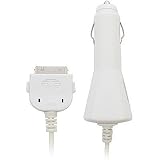 from The M Store Apple iPhone- 4S / 4 / 3GS / 3G / iPod In Car Charger - White