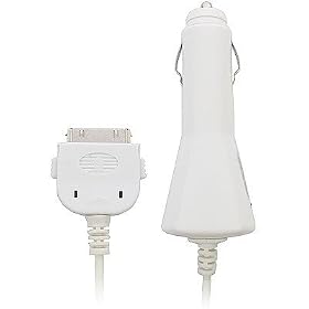 Apple iPhone- 4S / 4 / 3GS / 3G / iPod In Car Charger - White