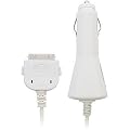 Apple iPhone- 4S / 4 / 3GS / 3G / iPod In Car Charger - White