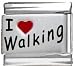 Jewelry : Clearly Charming I Heart Walking Red Heart Laser Italian Charm