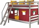 Flexa red green curtain for low loft bed and low bunk bed