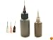 Beachcombers! Henna Temporary Tattoo Body Art Applicator Bottle Set 5 Moroccan Blunt Needle Style & 1 Metal Tip Style