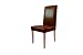 Set of 2 High Backed Brown Leather Dining Chairs