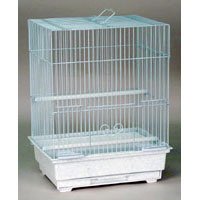 Bird Cage – White with Granite – 9 in. x 12 in. x 15 in.