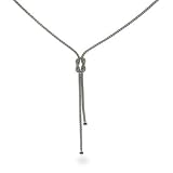 Sterling Silver Mesh Love Knot Necklace