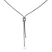 Eve's Addiction Sterling Silver Mesh Love Knot Necklace