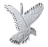 Sterling Silver Flat Flying Eagle Charm
