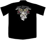 Eagle Skull Biker Work Shirt, Death Skull, Lucky 13