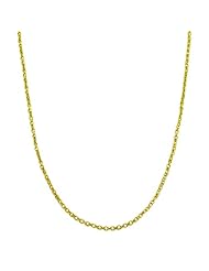 10 Karat Yellow Gold Diamond-Cut Cable Chain (1.1 mm Thick, 18 inch)
