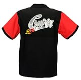 Cruisin Bowling Shirt Red & Black Retro Bowler
