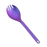 Snow Peak Colored Titanium Spork Utensil - Purple