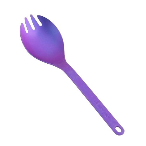 Snow Peak Colored Titanium Spork Utensil - Purple