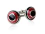 Red & Black Dome Enamel Cufflinks with Gift Box