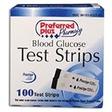 Blood Glucose Test Strips For blood glucose testing   100 Ea