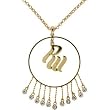 Rocawear Gold Tone Rw Flame Logo Necklace