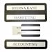TCO28211 Office Sign, Replaceable Insert, 9x2, Black/White