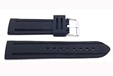 Black Genuine Silicone 22mm Heavy Duty Watch Strap