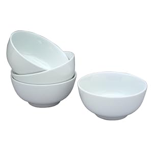 BIA Cordon Bleu 24-Ounce White Porcelain Chowder Bowls, Set of 4 by 