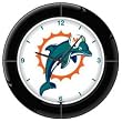 Miami Dolphins Team Logo Clock