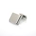 Curved Rectangle/ Base metal cufflinks, Palladium Plated