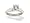 14K White Gold Genuine Round White Topaz and Diamond Engagement Ring - Size 4