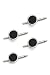 Solid 14k White Gold Coordinating Stud Set (4)