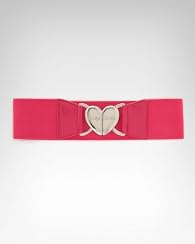 bebe Logo Heart Stretch Belt