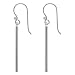 Sterling Silver Long Tube Drop Earrings