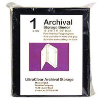 Adorama Archival Plastic Storage Binder Box with 3 'O'-Rings, Color: Black