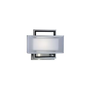 Nova Lighting 6349 Amarillo 2 Silver Sconce, Brushed Nickel and Dark Brown Wood with Ghost... by 