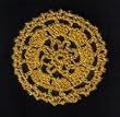 Curry Floral Crocheted Hair Bun Cover- MEDIUM