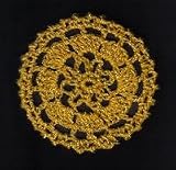 Curry Floral Crocheted Hair Bun Cover- MEDIUM