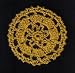 Curry Floral Crocheted Hair Bun Cover- LARGE