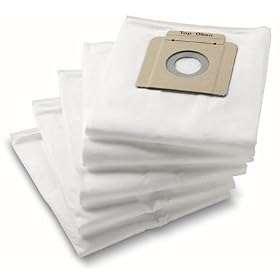 Karcher Fleece Filter Bags for VC6100, VC6200, VC6300 - Pack of 5
