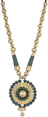 Charu Fashionz Terracotta Necklace and Earring Set for Women