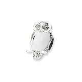 Sterling Silver Enameled Owl Charm