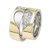 14K Gold His and Her Wedding Band Sets 14K-WBHH1517 www.WeddingBandsWorld.com