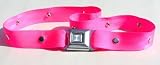 NEW!! -Narrow- Neon Hot Pink Seatbelt Belt With Real Seat Belt Buckle!