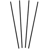 5" Black Sip Swizzle Straw Count 1000
