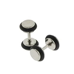 FAKE PLUG SURGICAL STEEL 2g/6.0mm - Sold As A Pair