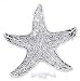 Jewelry : Sterling Silver 41mm Filigree Starfish Pin With Curled Tips