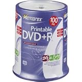 16x Write-Once DVD+R Spindle with White Printable Surface