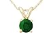 All-Natural Genuine 5 mm Round Emerald pendant