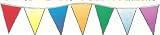 A pair of 12 x 18 Deluxe Poly V-Shaped Pennant string Blue/White, length: 60' (24 pennants)