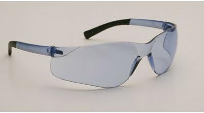 Zenon Z13 250-06-5503 Rimless Safety Glasses with Light Blue Temple, Light Blue Lens and Anti-Scratch Coating