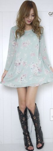 (スナイデル)snidel フラワープリントシフォンワンピース